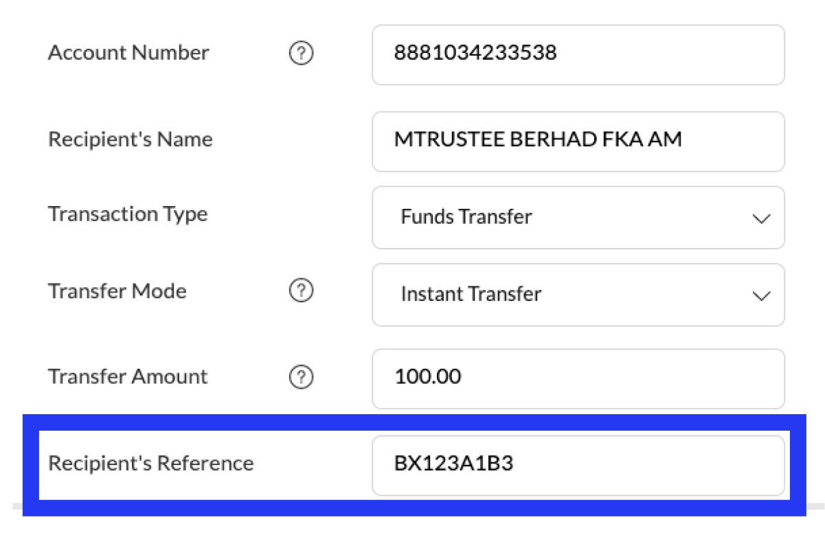 Bank transfer deposit tips for Malaysian customers – Help