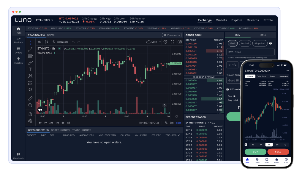 The Luno Exchange interface explained – Help