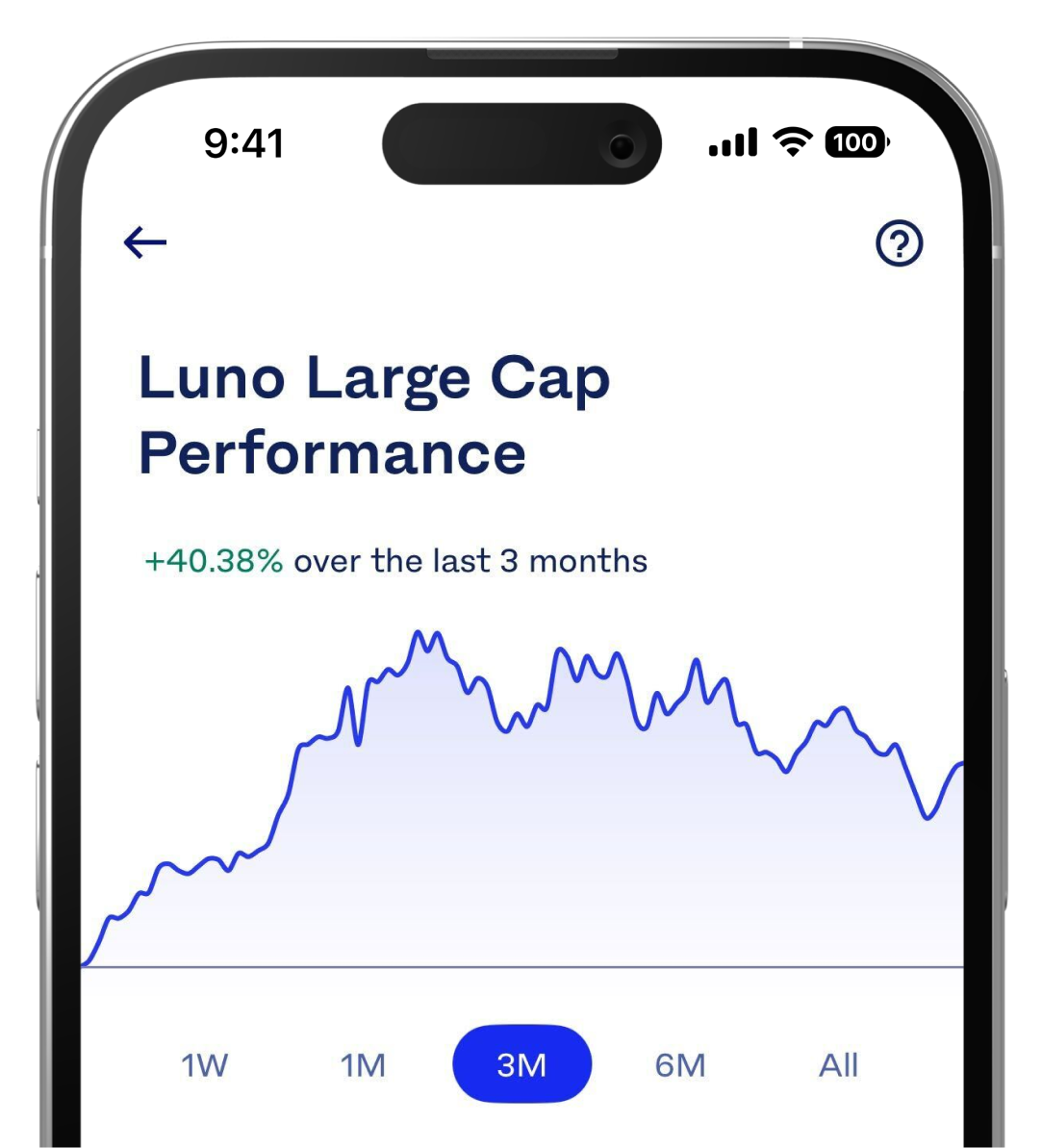 animated gif of the Luno Large Cap bundle performance graph
