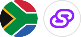 South African flag with Stitch logo