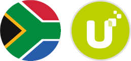 South African flag and PayU log