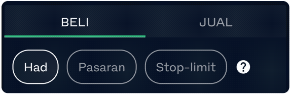 animated gif of Luno's different order type buttons being selected