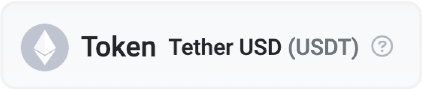 Fake grey USDT icon without verified checkmark