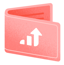 illustration of a wallet with Luno's staking icon on it