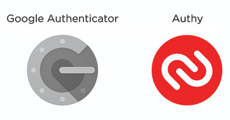 2FA app icons for Authy and Google Authenticator